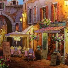 Схема вышивки «Маленькое кафе»