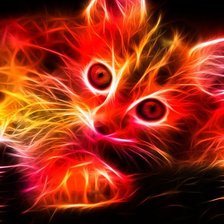 Схема вышивки «котик»