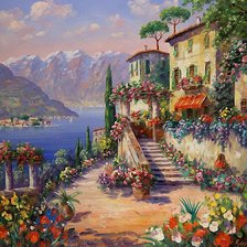 Схема вышивки «Цветущая гавань»