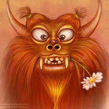 Схема вышивки «Смешное чудовище»