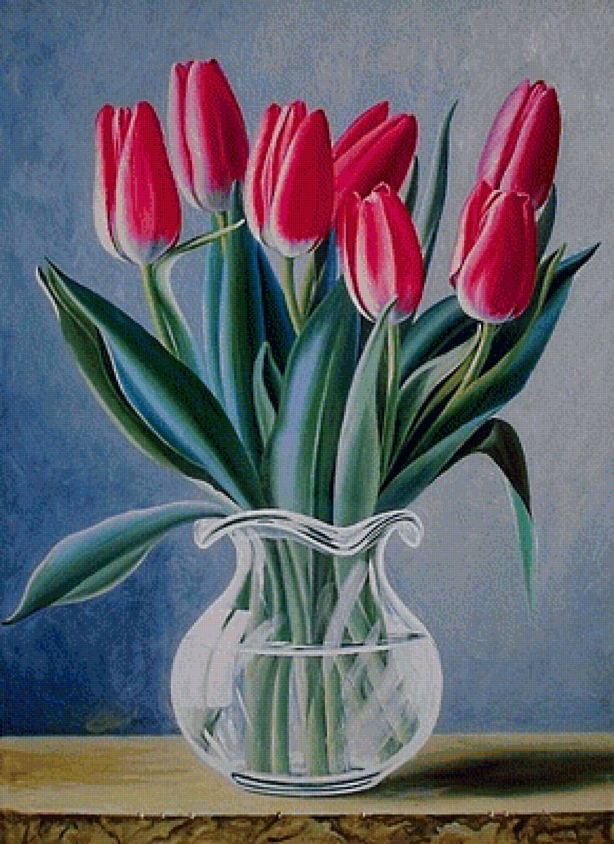 весенние цветы - весенние цветы, красные цветы, тюльпаны, букет, розовые цветы - предпросмотр