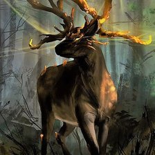 Схема вышивки «олень»