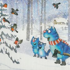 Схема вышивки «За ёлкой»