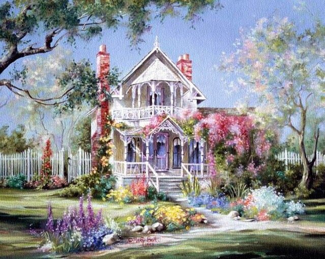 Усадьба - дом, сад, цветы - оригинал