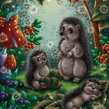 Схема вышивки «ежики»