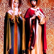 Схема вышивки «Петр и Февронья»