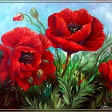 Схема вышивки «МАКИ КР»