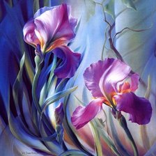 Схема вышивки «ИРИСЫ»