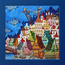 Схема вышивки «городок»