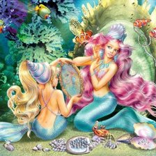 Схема вышивки «русалочки»