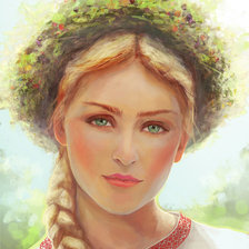 Схема вышивки «русская краса»