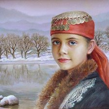 Схема вышивки «девочка болгария»