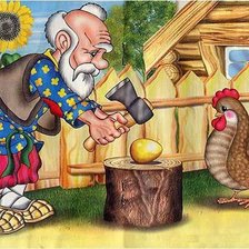 Схема вышивки «Курочка Ряба»