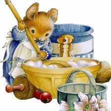 Схема вышивки «Мышка»