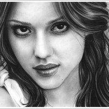 Схема вышивки «Джесика Альба»