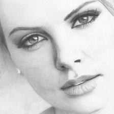 Схема вышивки «Шарлиз Терон»