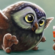 Схема вышивки «Подарок для совы»