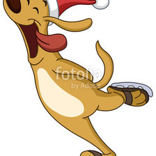 Схема вышивки «Собака на коньках»