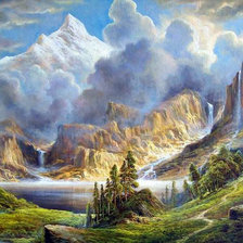 Схема вышивки «пейзаж»