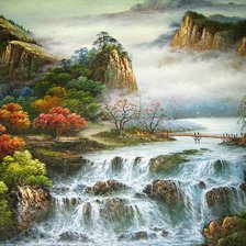 Схема вышивки «пейзаж»