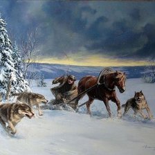 Схема вышивки «погоня»