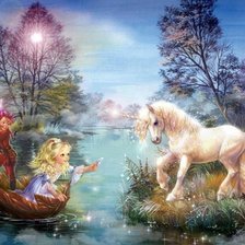 Схема вышивки «встреча с единорогом»