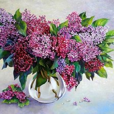 Схема вышивки «Сирень»