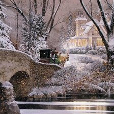 Схема вышивки «зима»