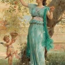 Схема вышивки «Девушка»