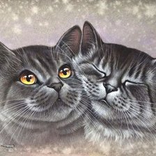 Схема вышивки «кошки»