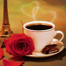 Схема вышивки «Кофе в Париже»