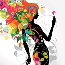 Схема вышивки «Силуэт девушки»