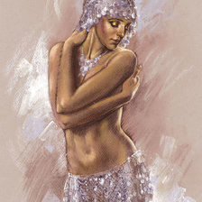 Схема вышивки «Девушка»