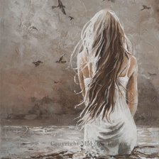 Схема вышивки «Девушка на берегу»