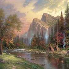 Схема вышивки «пикник в горах»