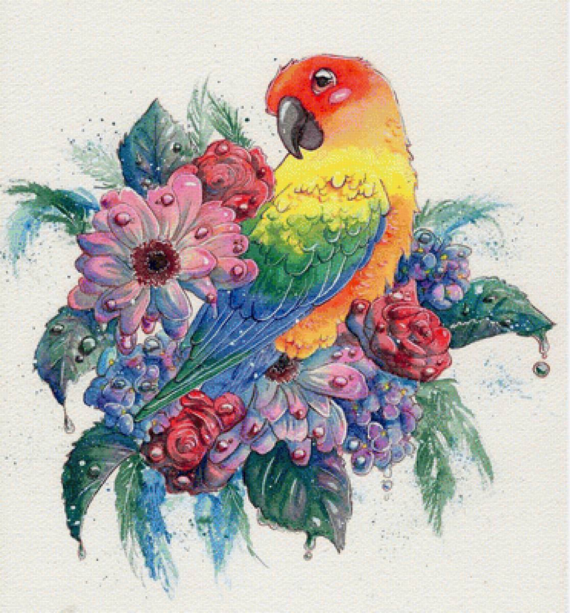 Акварель - птицы - предпросмотр