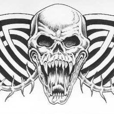 Схема вышивки «череп оскал»