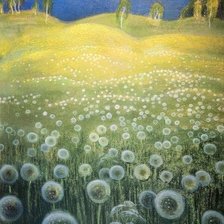 Схема вышивки «Луг зеленый. Смирнов-Русецкий Б.А.»