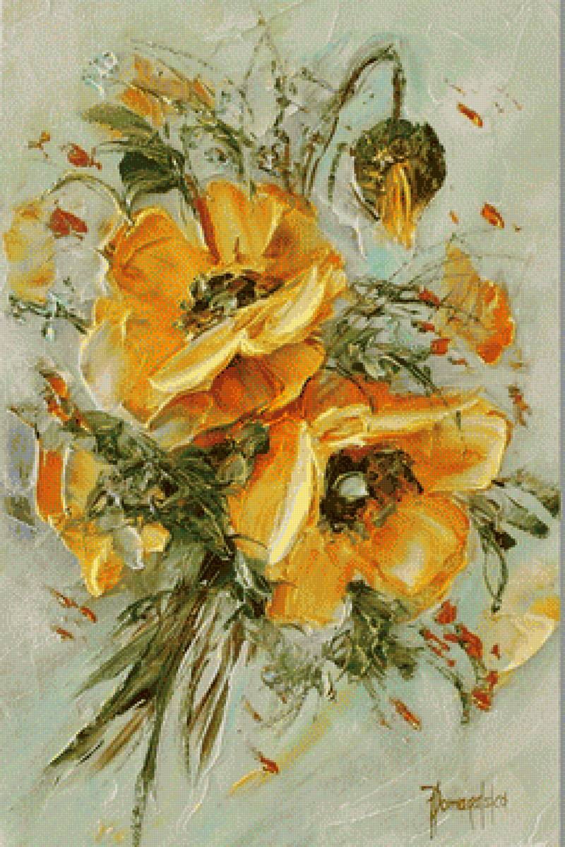 Желтые маки - предпросмотр