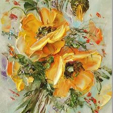 Схема вышивки «Желтые маки»