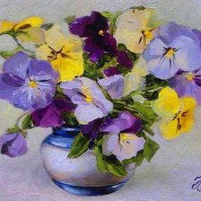 Схема вышивки «Анютины глазки»