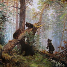 Схема вышивки «Шишкин. Утро в сосновом бору»