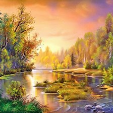 Схема вышивки «Золотая осень»