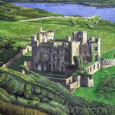 Схема вышивки «Никас Сафронов Летний день во Франции на фоне замка»