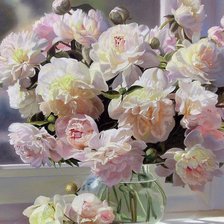 Схема вышивки «Пионы»