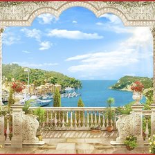 На берегу с грифонами