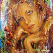 Схема вышивки «девушка»