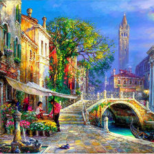 Схема вышивки «пейзаж, город»