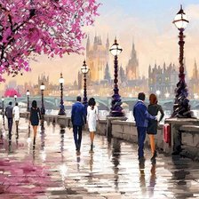 Схема вышивки «на набережной»