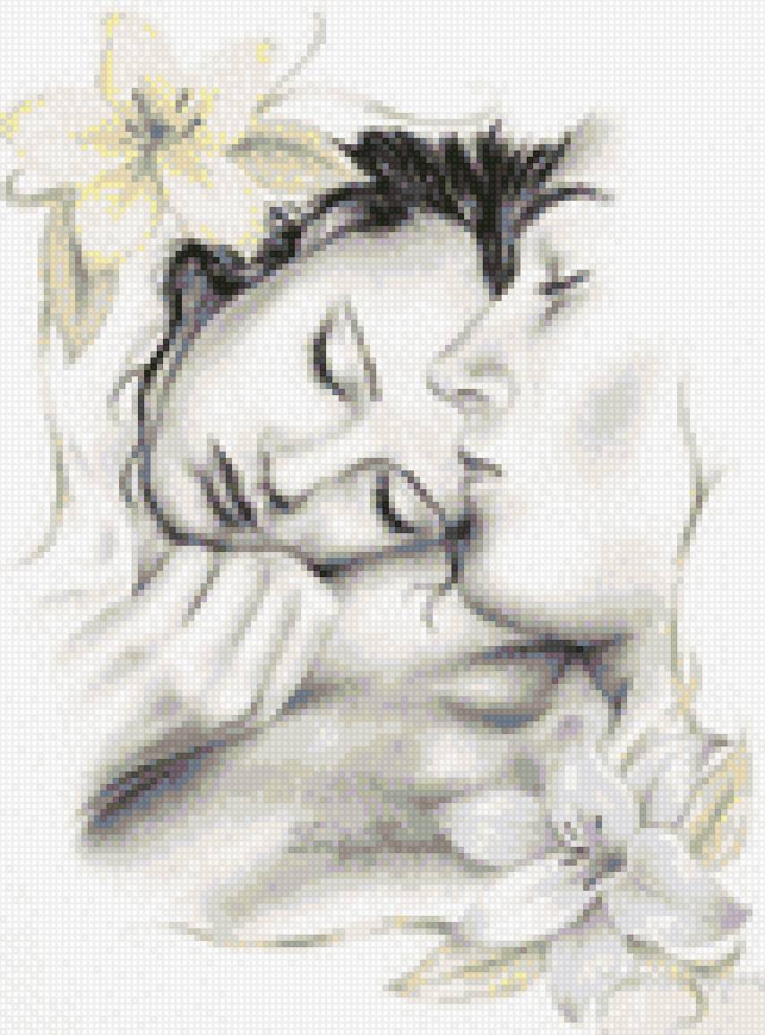 двое, любовь - двое, лилии, любовь - предпросмотр